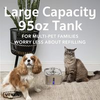 Fontaine à eau pour chat moderne sans fil, écologique, en acier inoxydable, automatique, rechargeable, étanche, distributeur d'eau pour animaux de compagnie