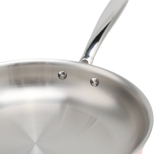 Gran oferta, venta al por mayor, sartén de acero inoxidable triple de cobre de <span class=keywords><strong>3</strong></span> capas, 20/24/26/28cm, 8 pulgadas/10 pulgadas/12 pulgadas, utensilios de cocina sin revestimiento, sartén - Product Image 4