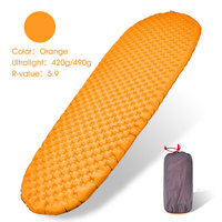 Matelas de camping gonflable ultraléger et portable en nylon 20D, imperméable, pliable, forme momie, 4 saisons, pour randonnée solo