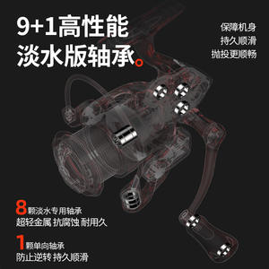 Carrete de Pesca Giratorio de Carbono Chiren Silver Cicada, Carrete Ligero para Pesca con Señuelos, Bobina Plana para Pesca con Flotador - Product Image 3