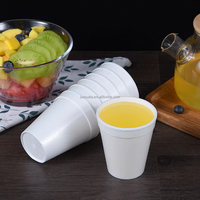100 pièces, MOQ faible, logo personnalisé, gobelets en polystyrène blanc jetables de 16 oz