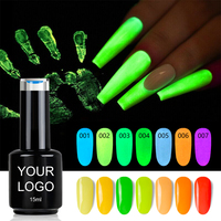 Gel de couleur néon phosphorescent Private Label Vernis à ongles gel UV semi-permanent