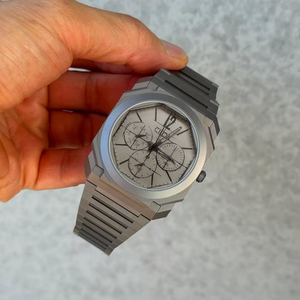 Montre à quartz grise pour homme CILOA, personnalisable, élégante, de haute qualité, étanche, cadeau de luxe léger, style vintage, aiguilles, 40 mm - Product Image 5