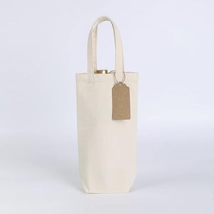 Bolsa de Lona de Algodón Reutilizable, Portátil, Duradera, Multiusos, Lavable, para Botellas, Bolsas de Transporte para Vino - Product Image 2