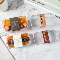 Boîte d'emballage en plastique PS à prix d'usine avec fenêtre transparente, recyclable, couleur personnalisable, qualité alimentaire pour pâtisserie et boulangerie