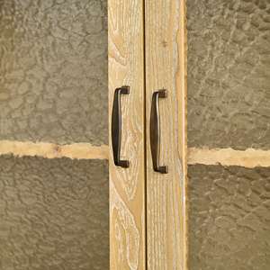 INNOVA Home Living Room Farmhouse Accent Solid Wood <b>Antique</b> Storage Cabinet with Glass Door for Apartment Entry - Product Image 6