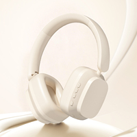 Headphone Nirkabel Hitam dengan Layar Digital, Driver Dinamis untuk Chipset JL, USB-C 3.5mm Mode Ganda, Bantalan Telinga Nyaman