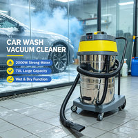Penyedot Debu Basah Kering Komersial Listrik Sunny Weather BF502 70L 2000W Motor Tembaga Ganda Industri Bengkel Salon Kecantikan