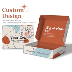 Luxury Boutique Black Glitter Holographic Silver Folding Wig <b>Boxes</b> Custom Logo Packaging - Product Image 5