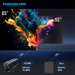 โปรเจ็คเตอร์อัจฉริยะ Wi-Fi บลูทูธ HY320 1080P โปรเจคเตอร์ขนาดเล็ก RK3326แอนดรอยด์12.0ออโต้หลักโปรเจคเตอร์แบบพกพาสำหรับการถ่ายหนังนอกบ้าน - Product Image 2