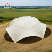 Tente Géodésique Kawagebo Kamp 12m 9m Style Chapiteau de Cirque en Dôme Fleur de Lotus, Forme Coquille, Gazebo Étoile, Tente Commerciale pour Banquet et Réception