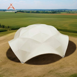 Carpa Comercial Kawagebo Kamp de 12m y 9m, Domo Geodésico Lotus Lane, Toldo en Forma de Concha, Gazebo de Arco de Circo, Carpa Estrella para Banquetes - Product Image 2