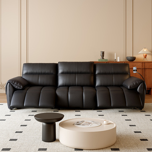 Sofás de Cuero Genuino Inteligentes y Funcionales al por Mayor con Sillones Reclinables y Función de Masaje, Muebles de Sala de Estar con Estructura de Madera Sólida - Product Image 6