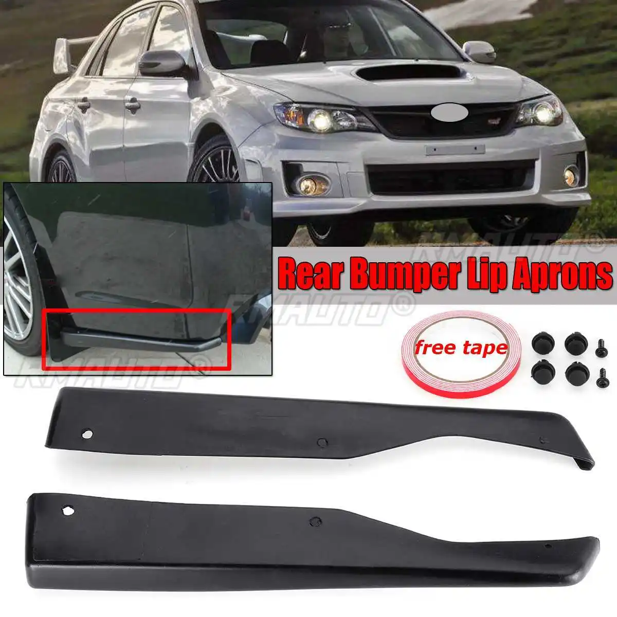 Auto Seitenschutzgitter Lippen-Diffusor Splitterfolie Diffusor Spoiler Kanone Zusätzliche Seitenschürzen für Subaru für Impreza WRX Sti 4-Türen