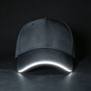Gorra de Béisbol de 6 Paneles con Visera Curva Reflectante, Secado Rápido, Poliéster/Algodón, Logotipo Personalizado, Deporte al Aire Libre, Seguridad Nocturna - Product Image 5