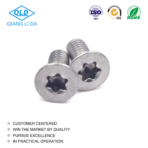 Bán buôn SS316 iso14581 gb2673 M2 M2.5 M3 M4 M5 M6 M8 M10 M12 thép không gỉ chìm đầu sáu Thùy Torx phẳng đầu vít - Product Image 2