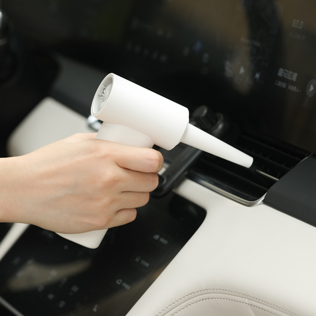 Mini Fan 130000rpm Portable Handheld Air Duster 8 Air Channels 33m/s Wind Speed Smart Household Cleaning Tool
