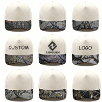 Op maat gemaakte blanco bulk Real Tree camouflage petten 5-panel running baseball cap voor heren Real Tree
