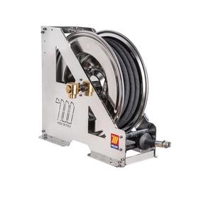 MECLUBE - 073-2502-430 Enrouleur de tuyau automatique en acier inoxydable aisi 304 série hdx-555 robuste pour air-eau ø 1/2 ''30m - Product Image 1