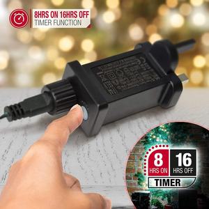 Lumières <span class=keywords><strong>de</strong></span> Noël 2000 LED 24m Multi <span class=keywords><strong>Action</strong></span> Arbre Lumières Cluster Lumières 8 Fonctions Avec Minuterie Intérieur/Extérieur - Product Image 4