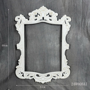 European Retro White Wooden Photo <b>Frame</b> Heart Shape Ornate Tabletop Decor Venue Prop DIY Home Decoration - Product Image 4