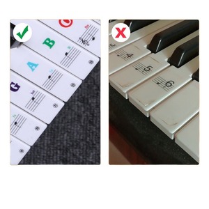 Piano Keyboard Sticker With Notes And Solfege For 88 61 54 49 Keys Transparent <b>Musical</b> <b>Instrument</b> Accessory - Product Image 2