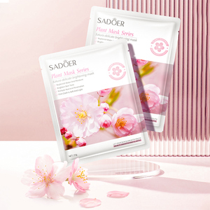 Masque facial hydratant en profondeur SADOER, fraîcheur naturelle, blanchissant, hydratant, ingrédients au thé vert, vente en gros OEM ODM - Product Image 2