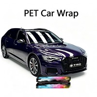 Película de Vinilo para Envolver Vehículos, Color PET, Resistente al Agua y a la Decoloración, Decoración para Autos, Fabricante Chino