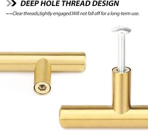 Wholesale Textured Modern Kitchen Cabinet <strong>Handles</strong> Drawer <strong>Pulls</strong> T <strong>Bar</strong> Stainless Steel Furniture <strong>Handles</strong> - Product Image 6
