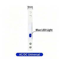 TX09-1/2/3 Voyant LED carré 35 mm à montage sur rail DIN, boîtier ignifuge, 12V/24V/230V, IP20, 30 000 heures