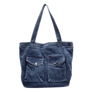 Exportation transfrontalière Nouveauté 2025 Sac fourre-tout spacieux et léger en denim artistique vintage pour étudiants - Product Image 5