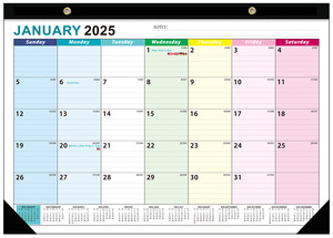 2025 Venta caliente Flor Coloful 17*12 pulgadas calendario <span class=keywords><strong>mensual</strong></span> semanal de gran tamaño - Product Image 3