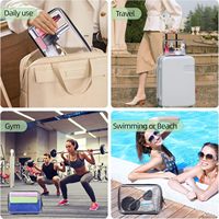 Vente en gros de mallette de rangement à coque rigide transparente en plastique transportant un sac à coque rigide portable Organisateur de gadgets numériques quotidiens de voyage