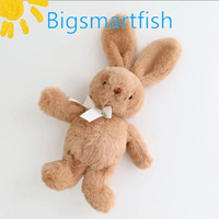 Peluche Lapin en Coton Biologique Premium RabbitDoll avec Rembourrage en Mousse, Motif Nœud Papillon Britannique Populaire, Cadeau de Mariage pour Entreprise