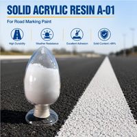 Résine acrylique solide A-01 pour peinture de marquage routier, haute durabilité, résistance aux intempéries, excellente adhérence, teneur en matière solide supérieure à 99%