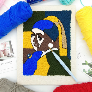 <span class=keywords><strong>VOSAN</strong></span> Kit de Peinture au Poinçon en Coton DIY, Ensemble de Fil à Poinçonner pour Débutants, Artisanat Fait Main, Animaux, Nature - Product Image 6