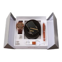 Set Hadiah Pria: Sabuk Kertas, Kacamata Hitam, Dompet, Organizer Saku - Praktis, Modern, Minimalis, untuk Hari Ayah, Thanksgiving, Tahun Baru