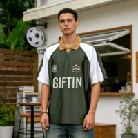 Camiseta de Fútbol de Tela Brillante Premium al por Mayor ODM, Personalizada con Nombre, Número y Equipo, Ropa Deportiva, Camiseta de Fútbol Informal a la Moda