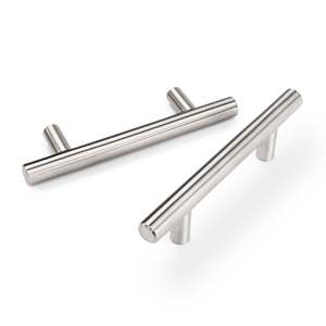 Tiradores de barra en T de níquel cepillado de acero inoxidable ajustables tiradores de cajón de armario modernos para armario de cocina sala de estar Villa - Product Image 1