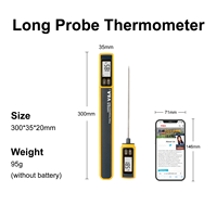 Thermomètre alimentaire numérique VA6502E-BL à lecture instantanée avec sonde longue ℃ ° F Kitchen Meat BBQ Candy Oil Industrial Backlight
