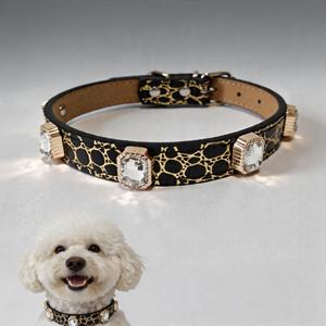 Collar <span class=keywords><strong>de</strong></span> Perro <span class=keywords><strong>de</strong></span> Cuero PU con Patrón <span class=keywords><strong>de</strong></span> Cocodrilo <span class=keywords><strong>de</strong></span> Alta Gama Personalizado - Joyería Elegante para Mascotas para Comercio Electrónico o Vendedores Minoristas en Línea - Product Image 5