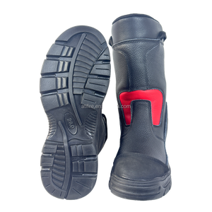 Stivali Pull-on da vigile del fuoco in pelle 15090 stivali da vigile del fuoco ignifughi Anti-strappo antistatico impermeabile - Product Image 5