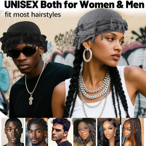 ヴィンテージターバン男性ターバン卸売ツイストサテンライニングハローヘッドラップ女性モーダルスカーフネクタイグレー - Product Image 3