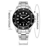 Montre Homme Quartz de Luxe, Marque Haut de Gamme, en Acier Inoxydable Doré, Étanche