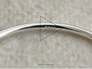 Simple S925 sterling silver Gold plating <b>plain</b> band <b>ring</b>, suitable for women versatile for everyday wear and layering - Product Image 5