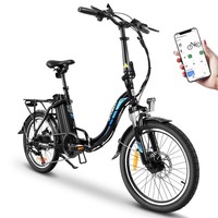 KAISDA-Cyclomoteur électrique K7, 20x1.95 pouces, vélo tout-terrain, moteur 350W, 7 vitesses, contrôle APP