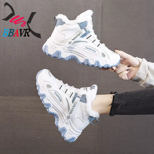Zapatillas Deportivas de Mujer con Plataforma Alta y Forro de Felpa, Modernas, Casuales, para Caminar y Correr, Otoño, Cálidas, de Algodón, para Estudiantes y Damas, 2025 - Product Image 3