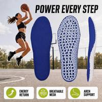 Semelles intérieures confortables en PU souple absorbant les chocs avec coussin en ETPU Popcorn, inserts de chaussures de sport unisexes, anti-fatigue, pour la tenue debout toute la journée
