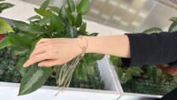 Bracelet RFID en bois NFC 13.56MHz écologique personnalisé avec bracelet intelligent en perles colorées pour hôtels