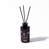 Diffuseur d'huiles essentielles coloré en verre, longue durée, écologique, diffuseur à bâtonnets, parfum sans flamme, ambiance premium pour la maison